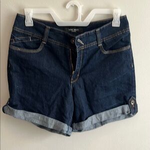 Nine West Blue Jean Shorts Classic Cuffed Style